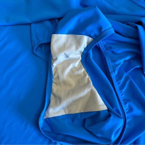 Swimsuits for All Plus Size 26 Chlorine Resistant Blue Tank Swimdress Beach Pool - Picture 12 of 16